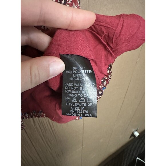 NWT Reset‎ by Jane Silky Cropped Tank Floral Fall Adjustable Straps Size M - Picture 5 of 6